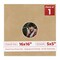 Beige Suede Mat Board for 16x16 Frames - Circle Opening for 5x5 Photos